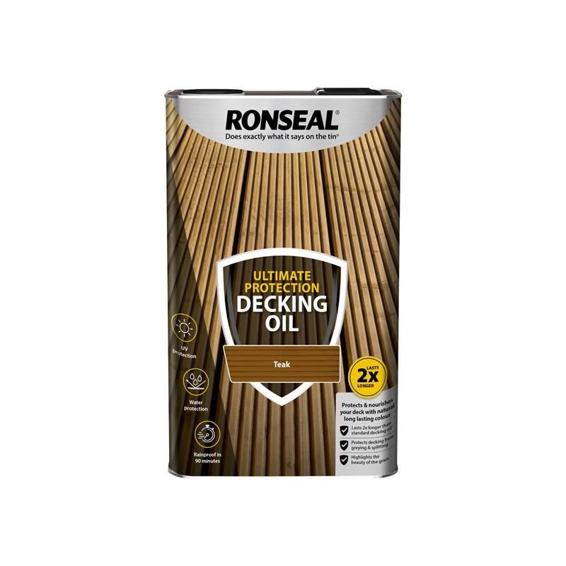 Ronseal Ultimate Protection Decking Oil Teak 5 litre Ronseal - Dynamic Drive
