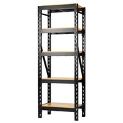 BUNKER® 22 Piece Modular 5 Tier Racking with Hardwood shelving 750-1500mm - image 1