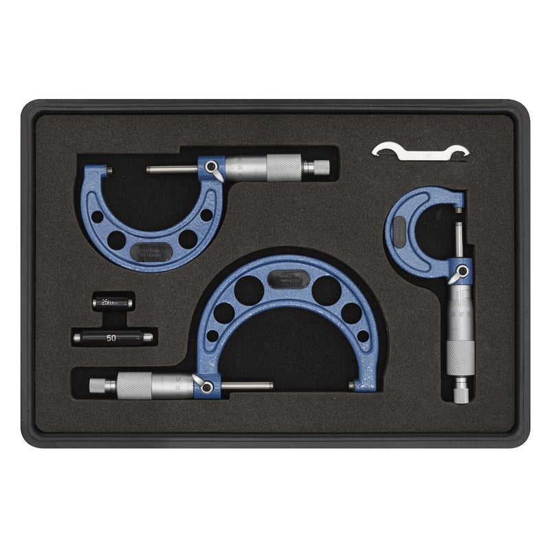 Sealey Micrometer Set 3pc Metric AK9651M Sealey - Dynamic Drive