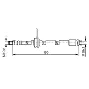 Bosch Brake Hydraulic Hose Line Rear fits Ford Focus III Turnier 2010-2020