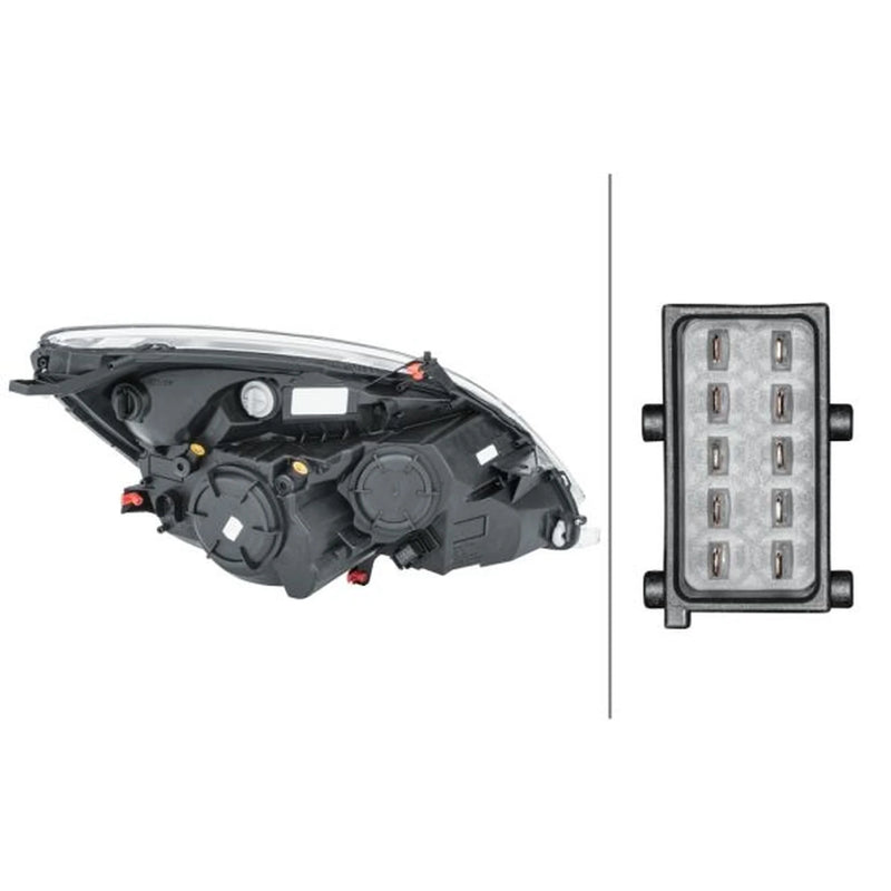 Hella Headlight Headlamp H7/H1 Left fits Opel Meriva B 2010-2017 1.3 1.4 1.6 1.7