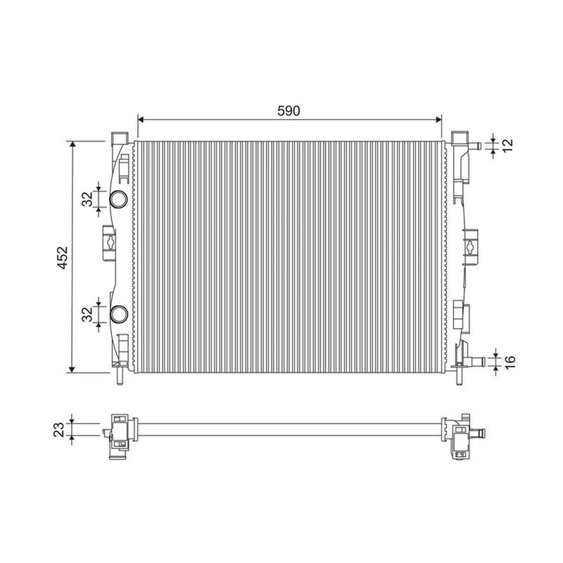 Valeo Engine Radiator 732873