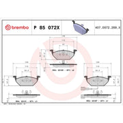 Brembo Xtra Front & Rear Pads fits VW Golf VI 2009-2013 2.0
