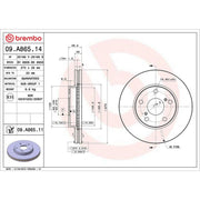 Brembo Front & Rear Brake Discs & Pads fits Toyota Auris 2006-2012