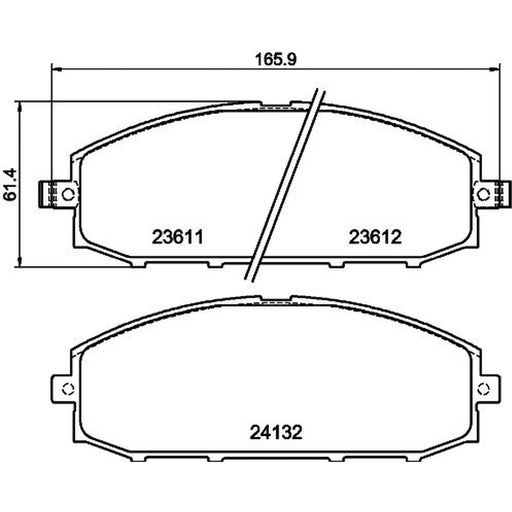 DON Front Brake Pad Set fits Nissan Patrol Gr 1997-2002 2.7 2.8 3.0 4.2 4.8
