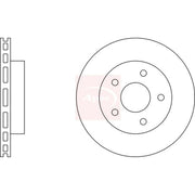 Apec 2 x Vented Brake Discs fits Jeep Grand Cherokee 1999-2005 2.7 3.1 4.7
