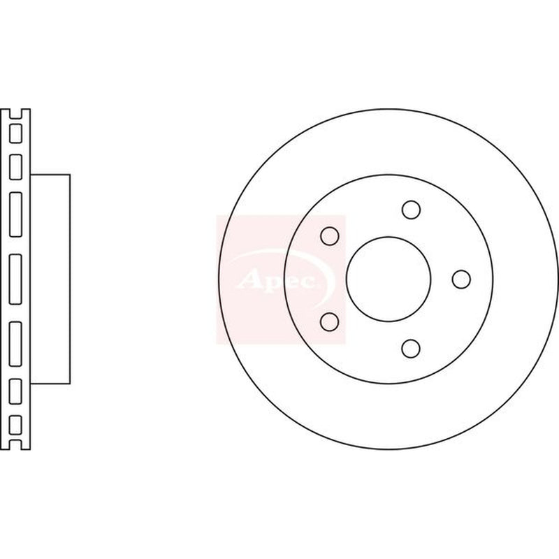 Apec 2 x Vented Brake Discs fits Jeep Grand Cherokee 1999-2005 2.7 3.1 4.7