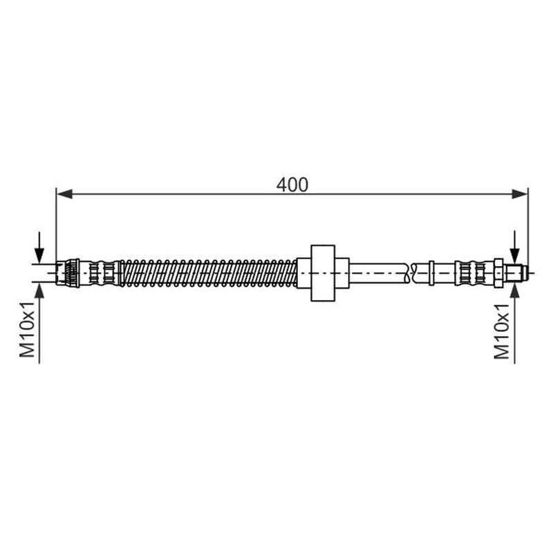 Bosch Brake Hydraulic Hose Line Front fits Citroën Xantia 1993-2003