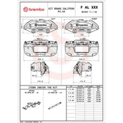 Brembo 2 x Brake Caliper Assembly Front fits Mercedes-Benz C-Class 2014-2023