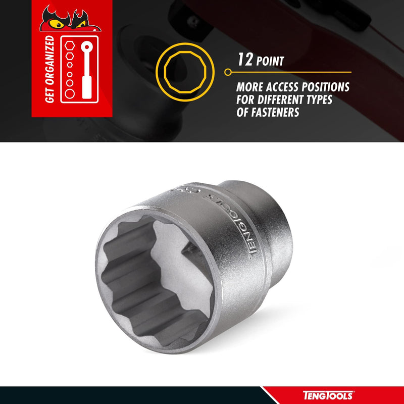 Teng Tools 1/2" Socket 12 pt AF 25/32" Teng Tools - Dynamic Drive
