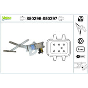 Valeo Electric Window Regulator Lifter Left Front 850296