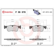 Brembo 4 x Front Brake Pad Set fits BMW 1 Sports Hatch 2011-2019
