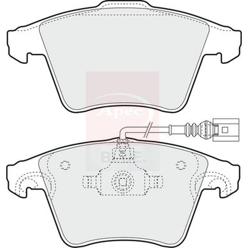 Apec Front Brake Pad Set fits VW California T5 Camper 2007-2015 1.9 2.0