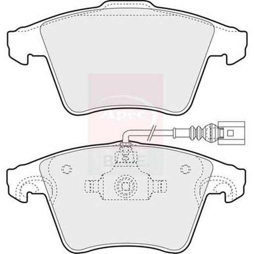 Apec Front Brake Pad Set fits VW California T5 Camper 2007-2015 1.9 2.0