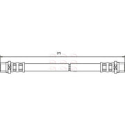 Apec Brake Hydraulic Hose Line Rear fits VW Transporter 2003-2015 1.9 2.0 2.5