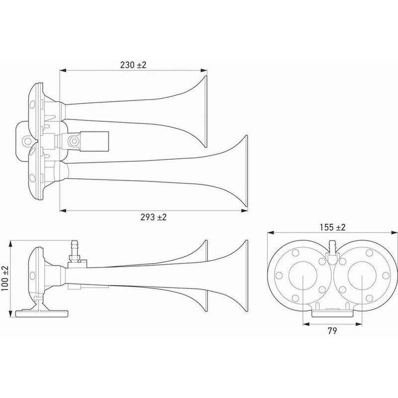 Hella Trumpet Style Car Horn