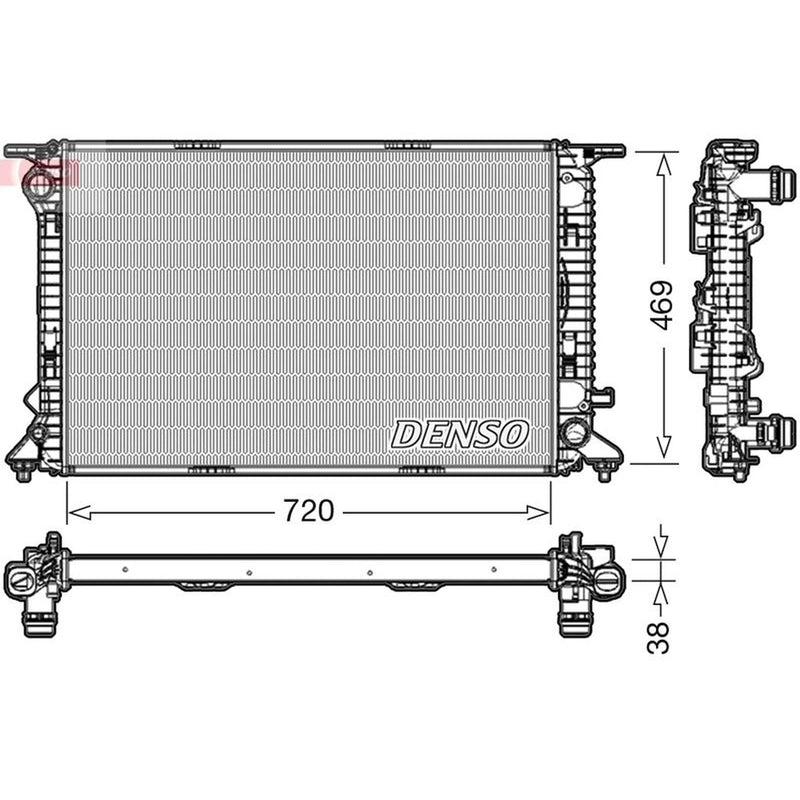Denso Engine Radiator fits Audi A4 Allroad B8 2009-2012 3.0
