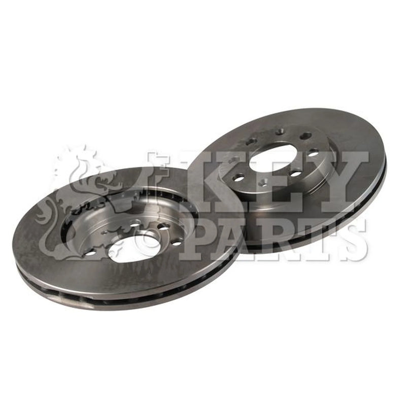 Key Parts 2 x Vented Front Brake Discs KBD4553-x2