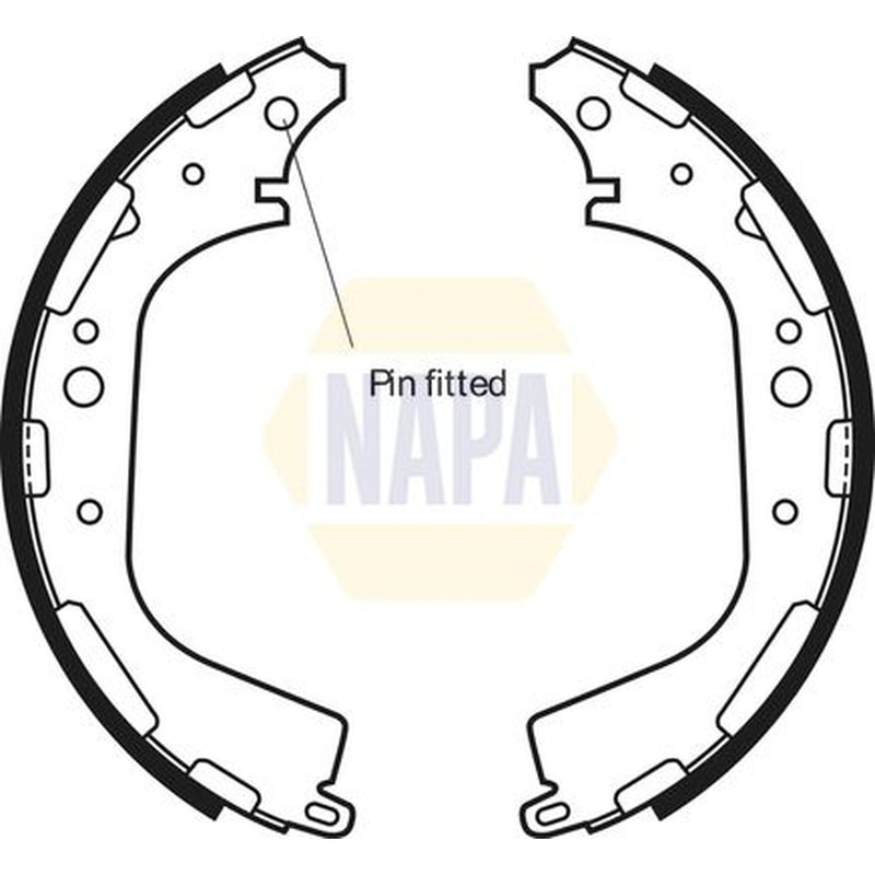 NAPA Brake Shoe Set Axle Kit fits Nissan Navara 1998-2001 2.5
