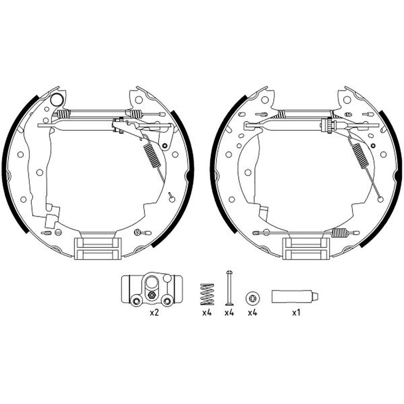 Mintex Brake Shoe Set Axle Kit fits Suzuki Samurai Closed Off-Road Vehicle