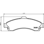 Mintex Front Brake Pad Set fits Chevrolet Trailblazer 2001-2008 4.2