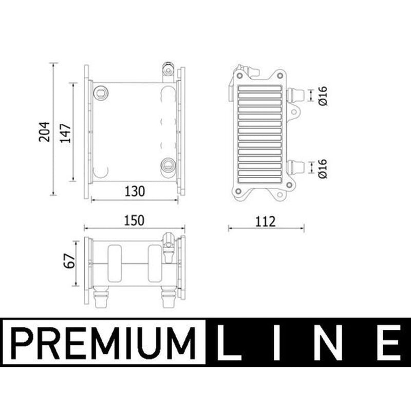 Mahle Intercooler (Charge Air Cooler) fits BMW 7 2009-2022