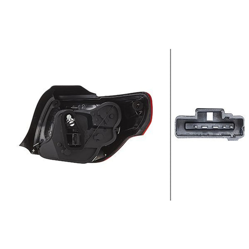 Hella Tail Light / Lamp PY21W Left fits Citroën DS3 2009-2015 1.2 1.4 1.6
