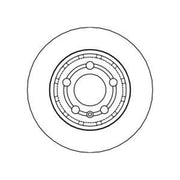 Abtex 2 x Vented Rear Brake Discs BD868V-x2