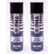 2x Autotek Professional Gloss Black 500ml Spray Paint High Coverage Autotek - Dynamic Drive