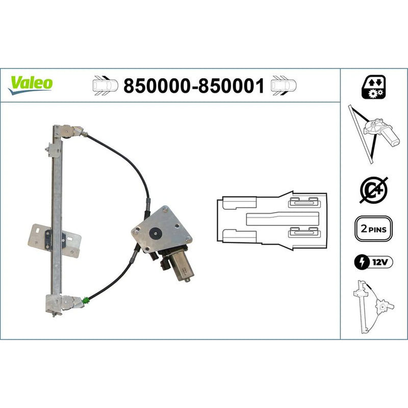 Valeo Electric Window Regulator Lifter Left Front 850000