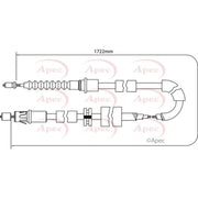 Apec Handbrake Cable Right Rear CAB1164