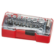 Teng Tools 1/4" Socket Set 6 pt With Belt Clip 20 Pieces Teng Tools - Dynamic Drive