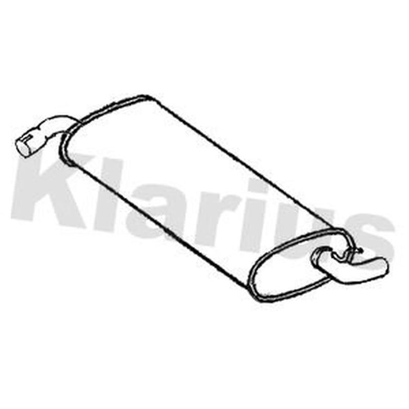 Klarius Box With Tail Pipe Rear fits Dacia Duster 2010-2018 1.6