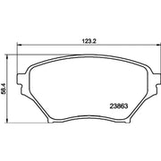 DON Front Brake Pad Set fits Mazda MX-5 1998-2005 1.6 1.8