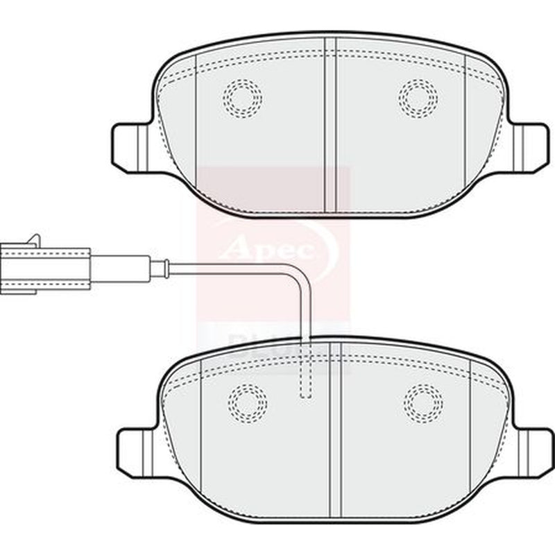 Apec Rear Brake Discs & Pads fits Alfa Romeo Giulietta 2010-2020 1.4 1.6 1.8 2.0
