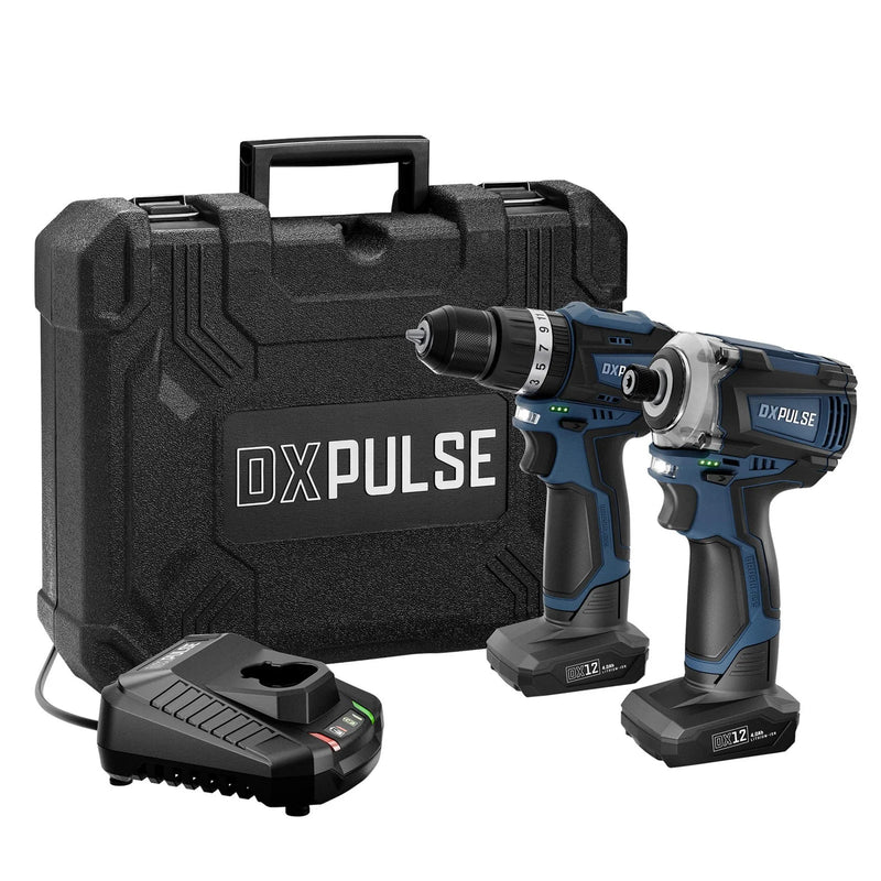DXPULSE 12V Brushless Combi Drill & Impact Driver Kit, 1/4" Sq. Dr., 2 x 4.0Ah - image 1