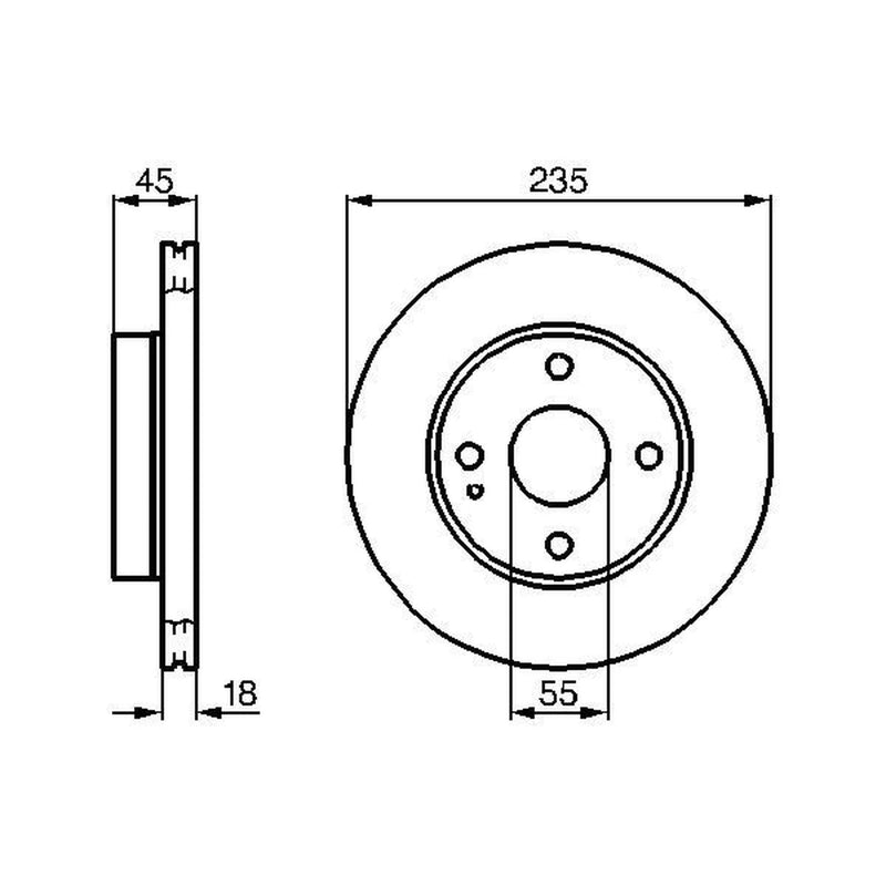 Bosch Front Brake Vented Discs & Pads fits Mazda MX-5 1990-1998 1.6