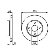 Bosch Front Brake Vented Discs & Pads fits Mazda 323 F 1989-1994 1.8