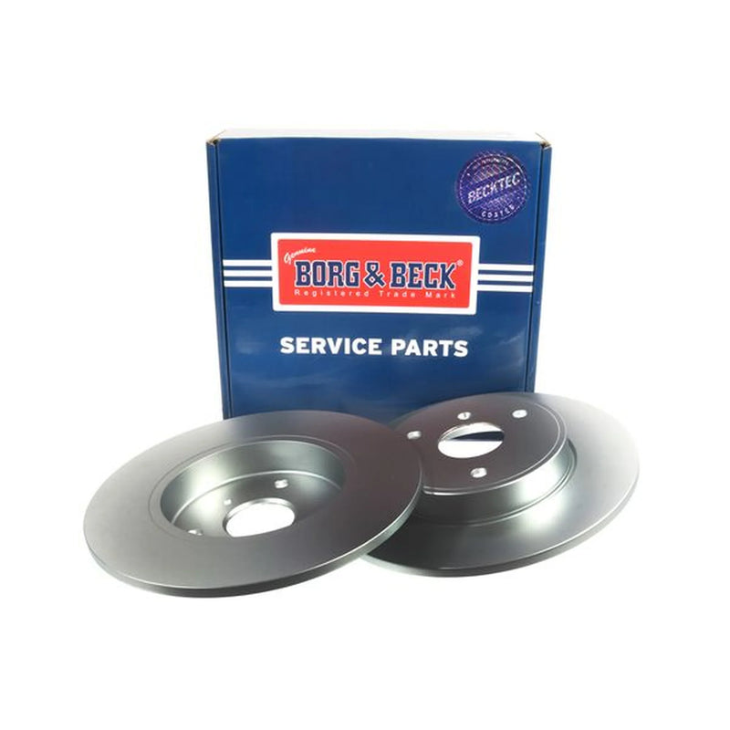 Borg & Beck 2 x Solid Brake Discs fits Smart Fortwo 2004-2013