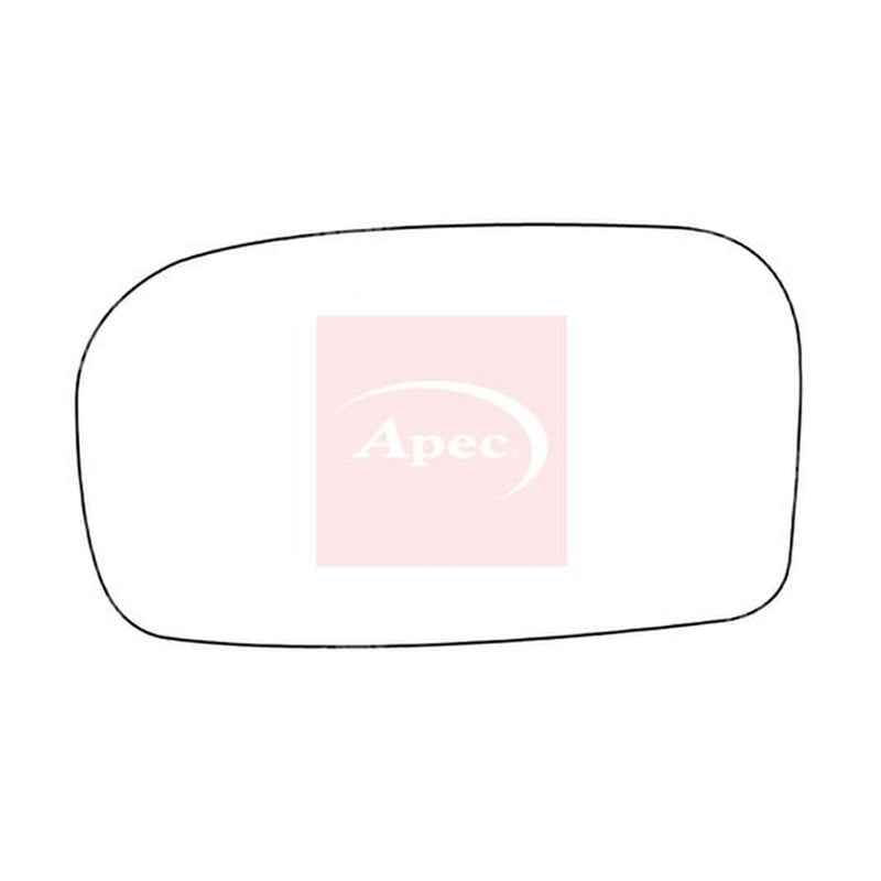 Apec Exterior Wing Mirror Glass Left fits Honda Civic VII 2000-2005