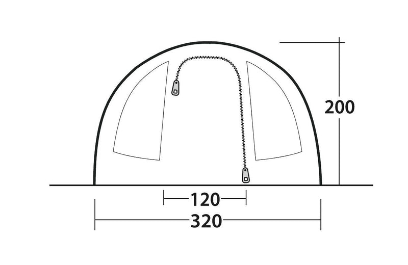 Outwell Sky 5 Pole Tent Blue 5 Person Outwell - Dynamic Drive