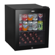 Baridi 50L Table Top Beer & Drinks Mini Fridge 3-10C Light Black & Glass Baridi  - Dynamic Drive