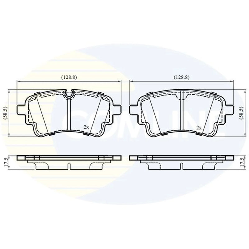 Comline 4 x Rear Brake Pad Set fits Audi A4 Allroad B9 2020 on