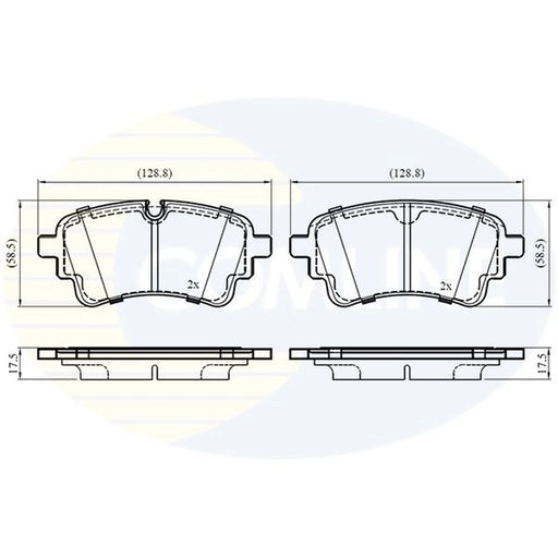 Comline 4 x Rear Brake Pad Set fits Audi A4 Allroad B9 2020 on