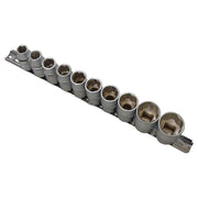 Bluespot Tools 1/2in Drive Socket Set on Rail, 10 Piece BlueSpot Tools - Dynamic Drive