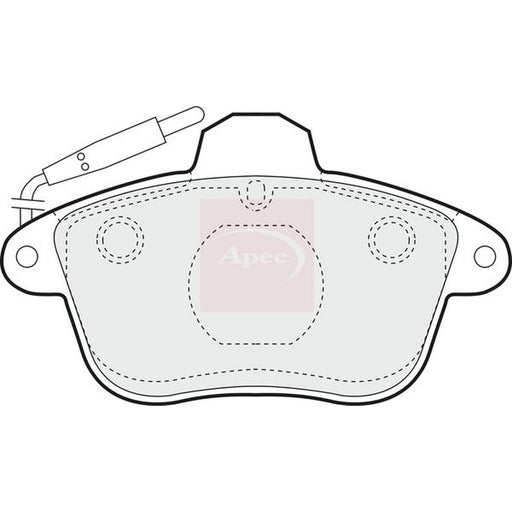 Apec Front Brake Pad Set fits Citroën Xm 1989-2000 2.0 2.1 2.5 3.0
