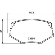 Mintex Front Brake Pad Set fits Eunos Roadster I 1989-1997 1.8