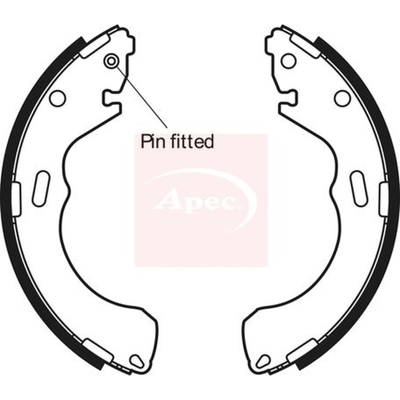 Apec Brake Shoe Set Axle Kit fits Ford Maverick 2001 on 2.0 3.0