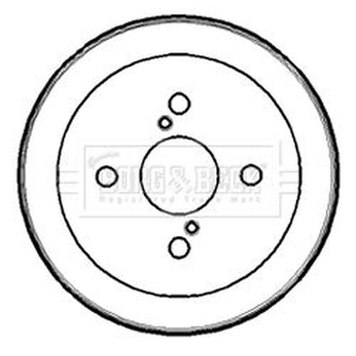 Borg & Beck Brake Drum Assembly Rear BBR7182