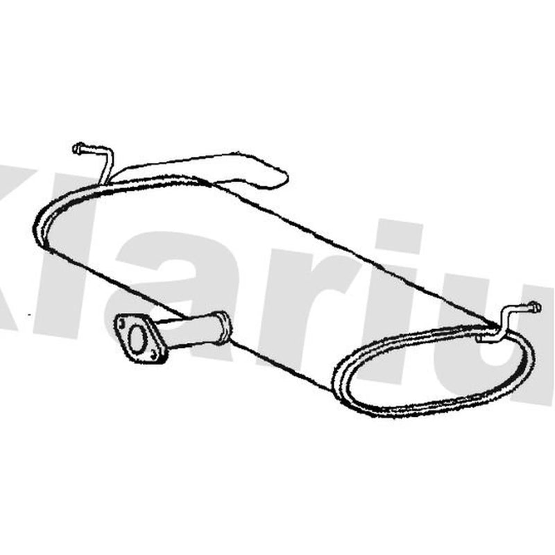 Klarius Box With Tail Pipe Rear fits Chevrolet Trax 2012 on 1.6